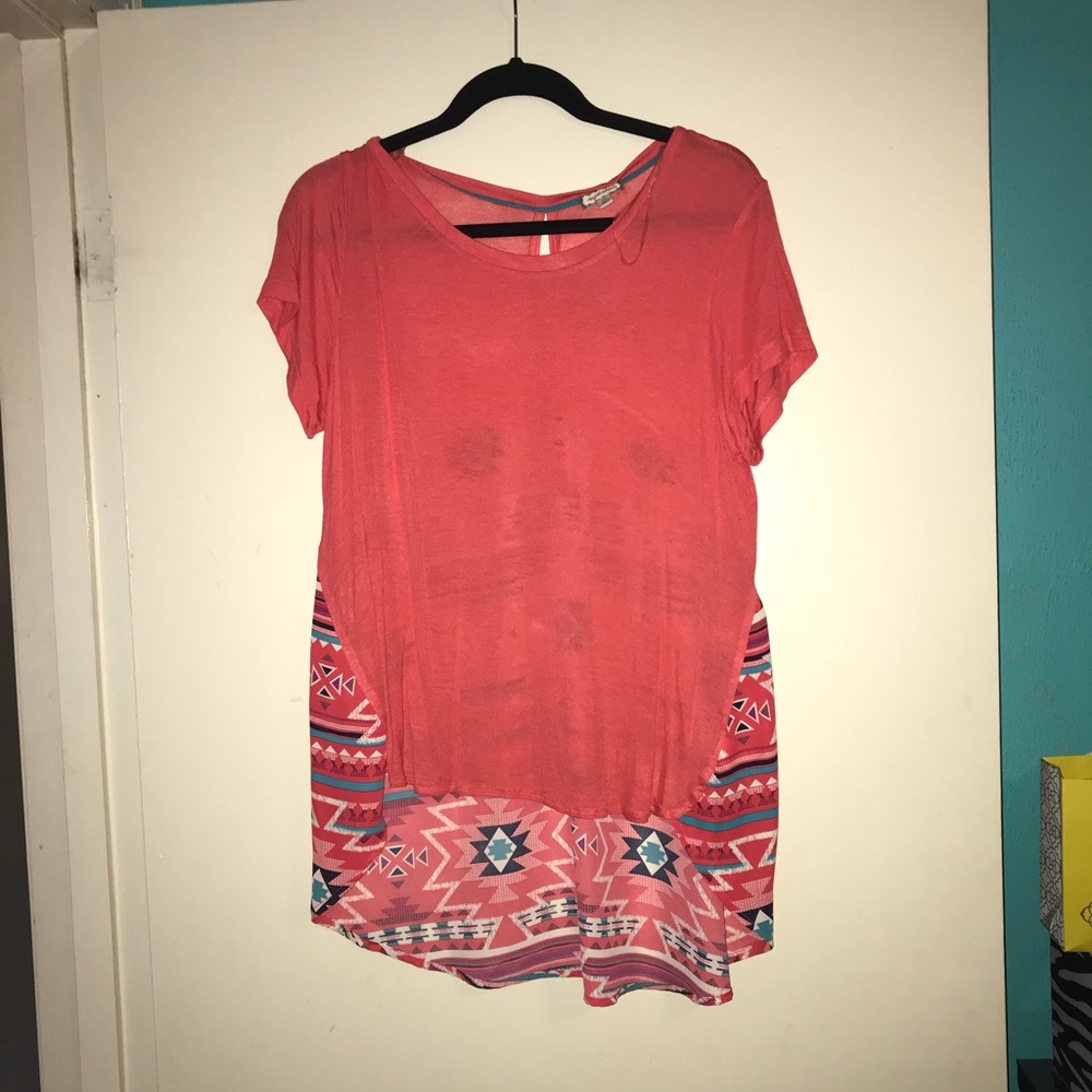 Tribal print high low top